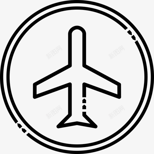 飞机飞行模式开启图标svg_新图网 https://ixintu.com 模式开启 移动电话用户界面设置 运输 飞机 飞行
