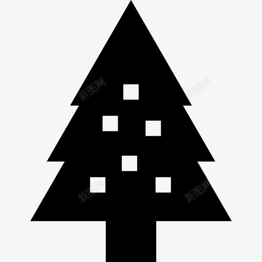 圣诞树圣诞饰品3填充图标svg_新图网 https://ixintu.com 圣诞树 圣诞饰品3 填充