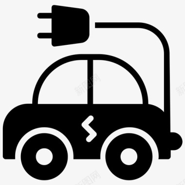 电动汽车汽车技术混合动力汽车图标图标