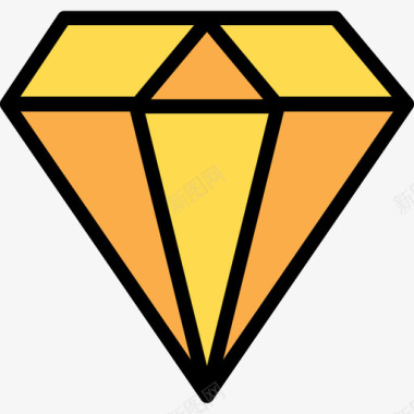 钻石商业79线性颜色图标图标