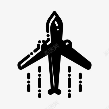 飞机喷气式飞机火箭图标图标