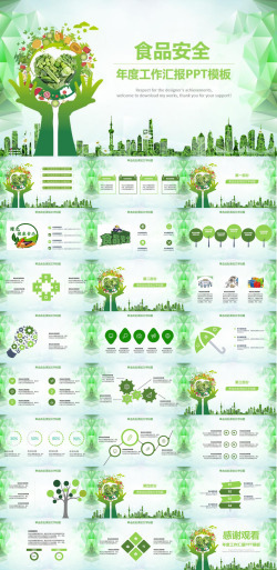 绿色运动绿色生态环保食品安全年度工作汇报