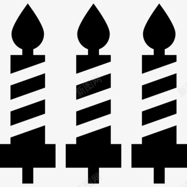 蜡烛生日16充满图标图标