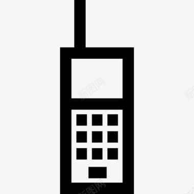 移动电话复古电子2线性图标图标