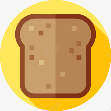面包健康食品4扁平图标图标