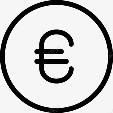 欧元货币17直系图标图标