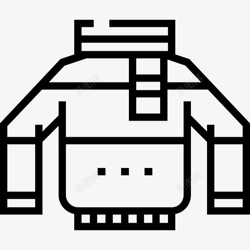 毛衣冬装直线型图标svg_新图网 https://ixintu.com 冬装 毛衣 直线型