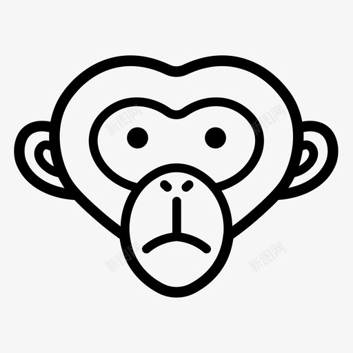 猴子动物猿类图标svg_新图网 https://ixintu.com 动物 灵长类 猴子 猿类 野生动物