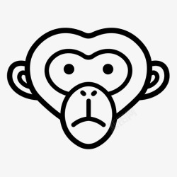猿类猴子动物猿类图标高清图片
