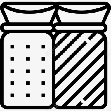 盐和胡椒20号餐厅线性图标图标