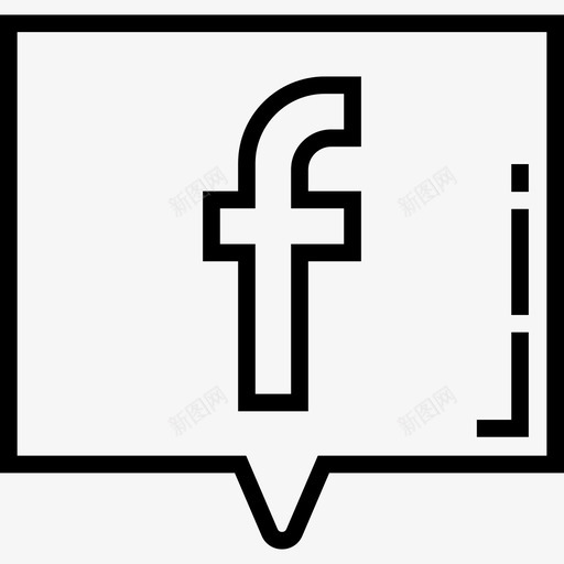 Facebook通讯71线性图标svg_新图网 https://ixintu.com Facebook 线性 通讯71