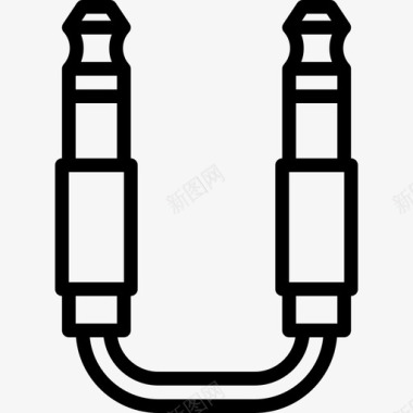 插孔连接器连接器电缆2线性图标图标