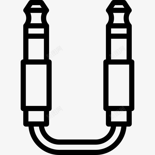 插孔连接器连接器电缆2线性图标svg_新图网 https://ixintu.com 插孔连接器 线性 连接器电缆2