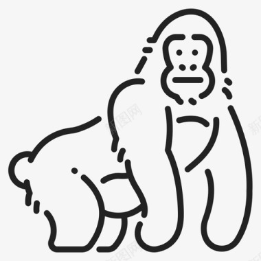 大猩猩动物哺乳动物图标图标