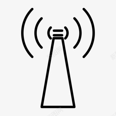塔台网络天线无线电图标图标