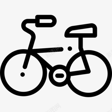 自行车健康生活方式9直线型图标图标