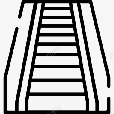 自动扶梯市区7直线图标图标