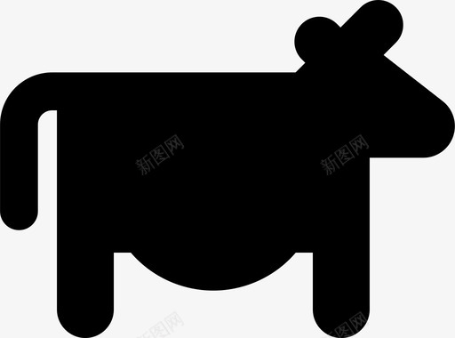 牲畜奶牛牛奶图标图标