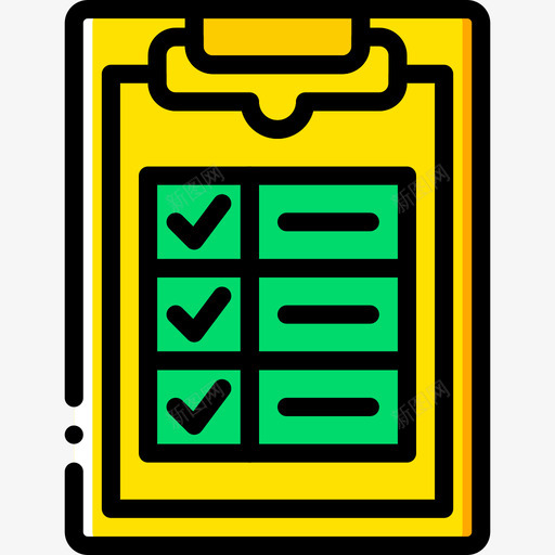 剪贴板文件和文件夹12黄色图标svg_新图网 https://ixintu.com 剪贴板 文件和文件夹12 黄色