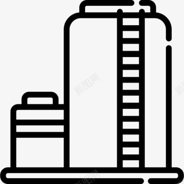 储罐工业过程3线性图标图标