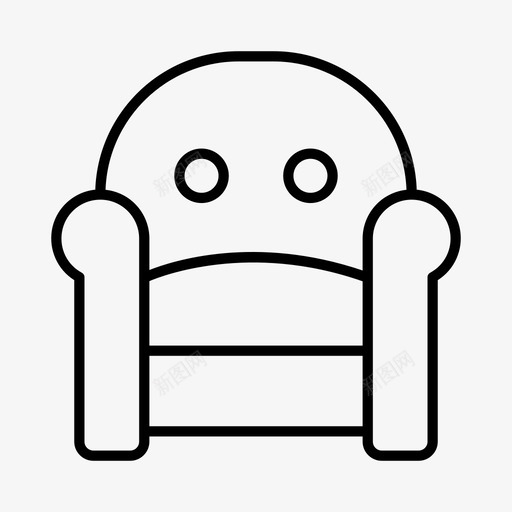 休息室椅子家具图标svg_新图网 https://ixintu.com 休息室 内饰 客厅 家具 房子 椅子