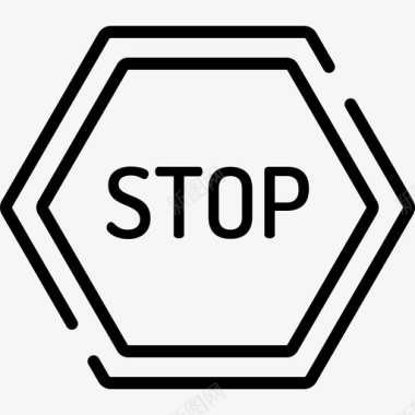 停车交通标志8直线图标图标