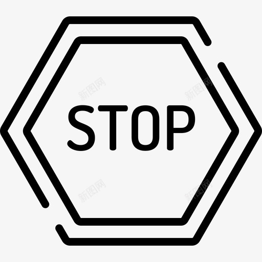 停车交通标志8直线图标svg_新图网 https://ixintu.com 交通标志8 停车 直线
