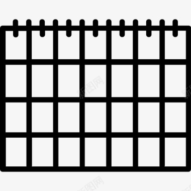 日历商务60直线图标图标