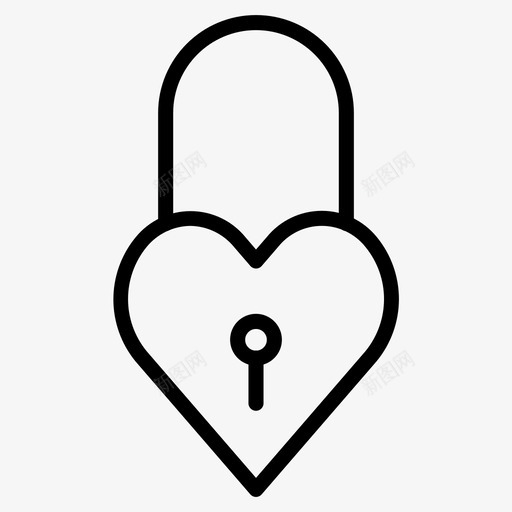 锁心心锁图标svg_新图网 https://ixintu.com 保护 密码 心 心锁 爱情和婚礼 锁 隐私