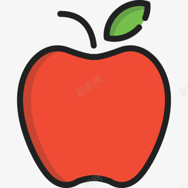 苹果健身房5线性颜色图标图标