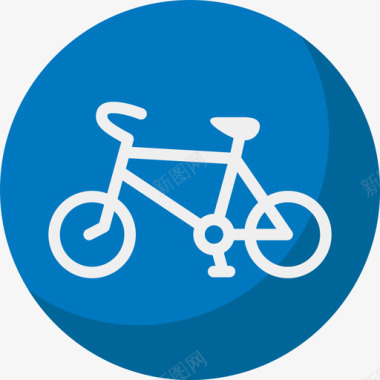 自行车交通标志10平坦图标图标