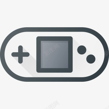 游戏机视频游戏4线性颜色图标图标