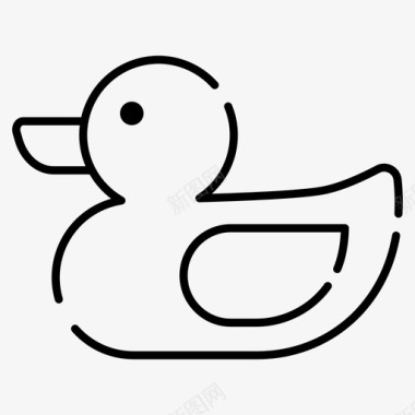 玩具鸭婴儿浴缸图标图标