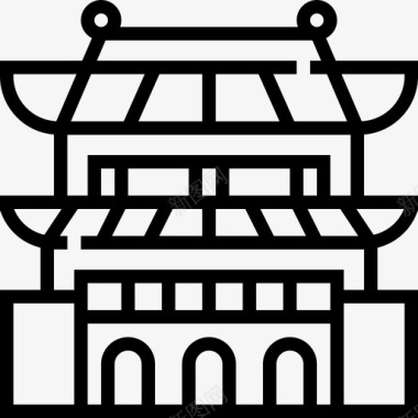 宝塔韩国符号2直线图标图标