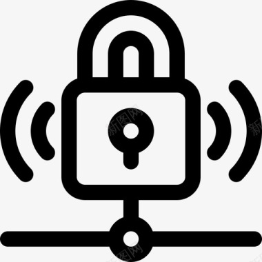 挂锁数据安全8线性图标图标