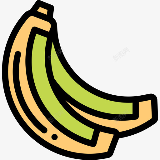 香蕉健康生活方式10线性颜色图标svg_新图网 https://ixintu.com 健康生活方式10 线性颜色 香蕉