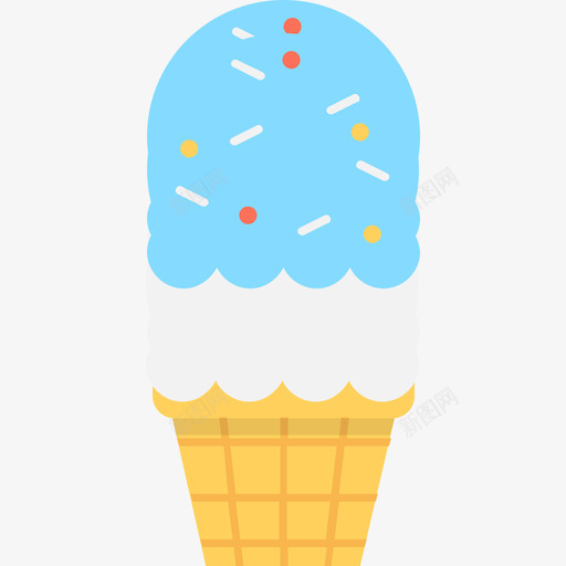 冰淇淋派对和庆祝活动2平铺图标svg_新图网 https://ixintu.com 冰淇淋 平铺 派对和庆祝活动2
