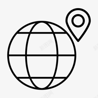 世界全球全球定位系统图标图标