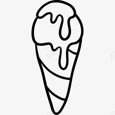 冰淇淋酒店服务6黑色图标图标
