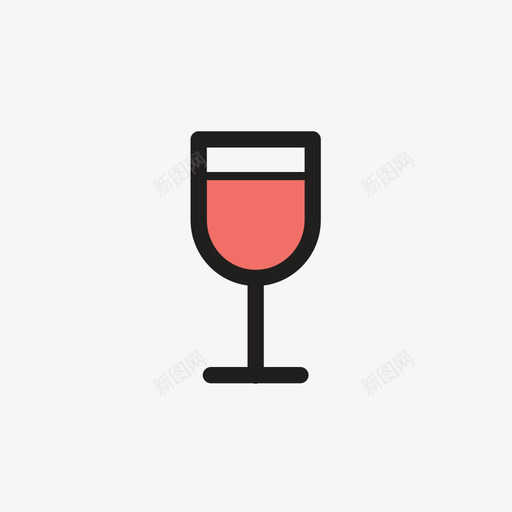 红酒svg_新图网 https://ixintu.com 红酒 酒杯 玻璃杯 杯子 食物 餐饮 填充 线性 扁平