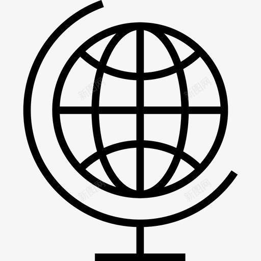 地球环球搜索引擎优化营销8线性图标svg_新图网 https://ixintu.com 地球环球 搜索引擎优化营销8 线性