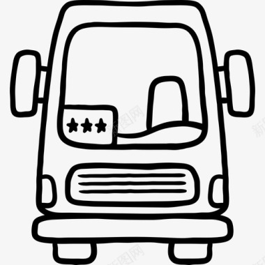 巴士酒店服务6黑色图标图标