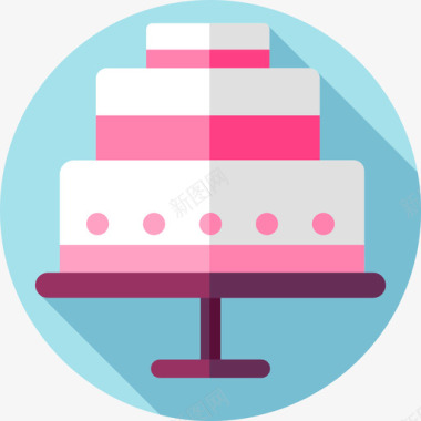 婚礼蛋糕面包房11扁平图标图标