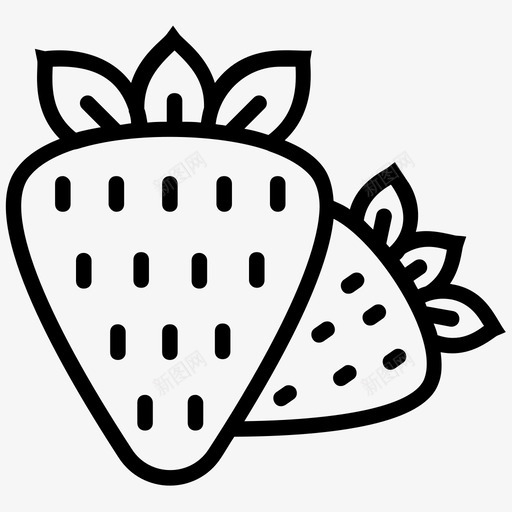 草莓减肥食品水果图标svg_新图网 https://ixintu.com 健康食品 减肥食品 水果 草莓 草莓水果 食品线图标