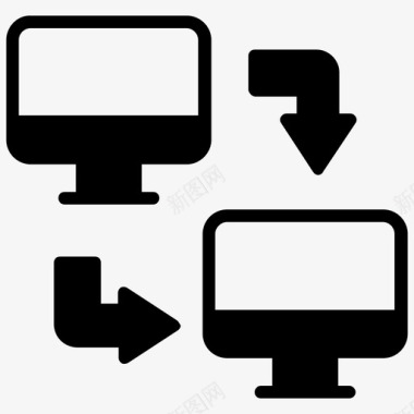 数据传输计算机内容共享图标图标