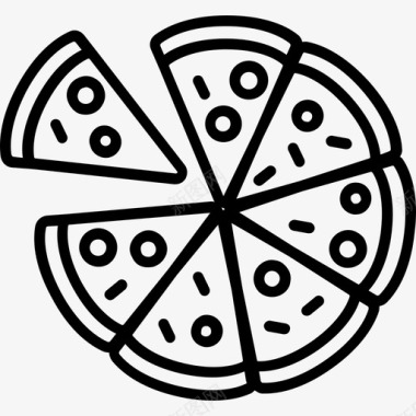 披萨外卖直系图标图标