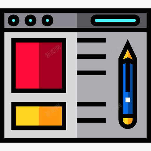 网页网络12线颜色图标svg_新图网 https://ixintu.com 线颜色 网络12 网页设计