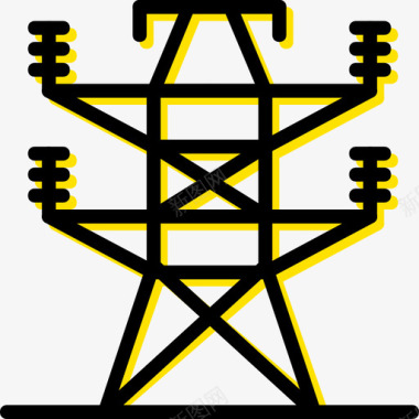 电气塔生态42黄色图标图标