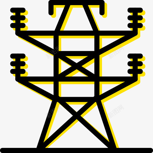电气塔生态42黄色图标svg_新图网 https://ixintu.com 生态42 电气塔 黄色