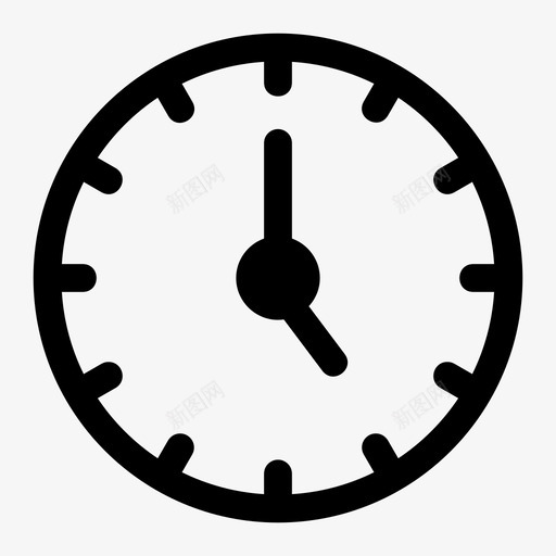 钟五点时间图标svg_新图网 https://ixintu.com 五点 手表 挂钟 时间 钟